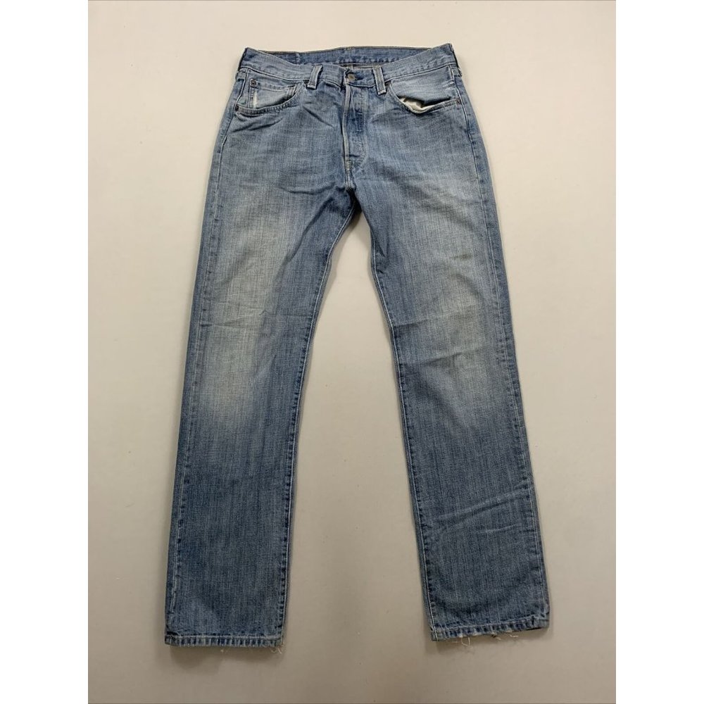 Levi's 501 Men's Blue Straight Leg Button Fly Jean